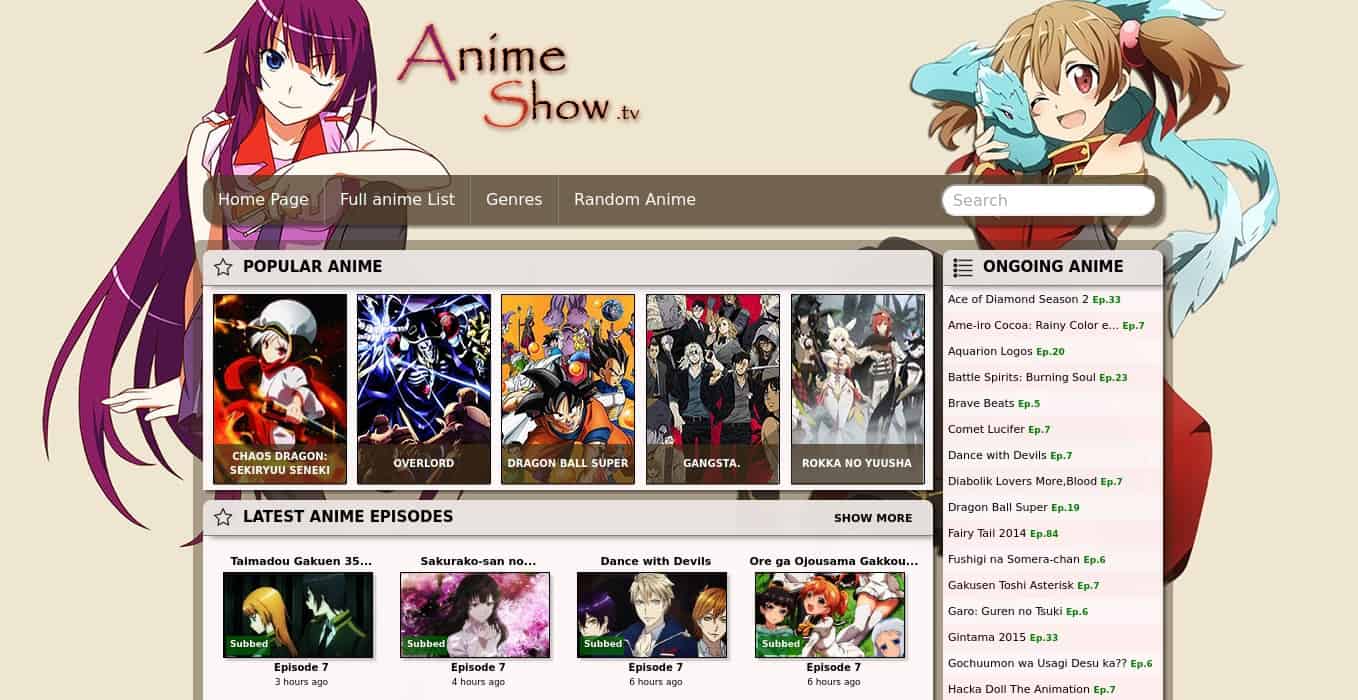 animeShow.tv alternatives